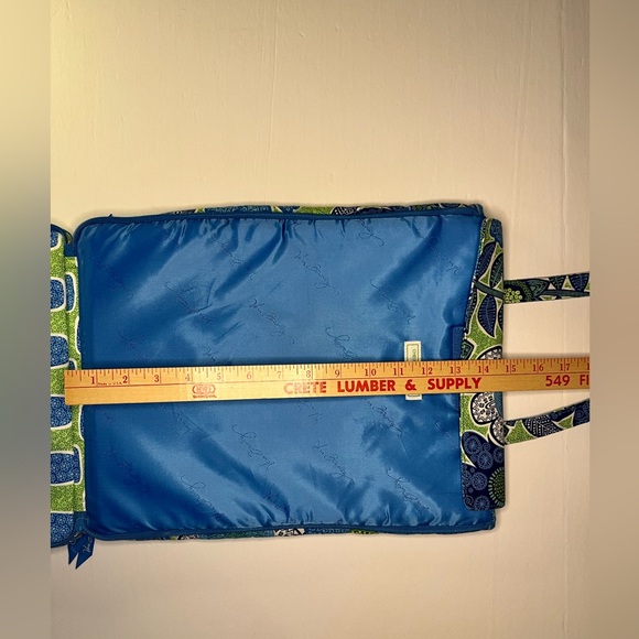 Vera Bradley Blue Doodle Daisy Floral Laptop Tablet Quilted Bag Case - Picture 11 of 13